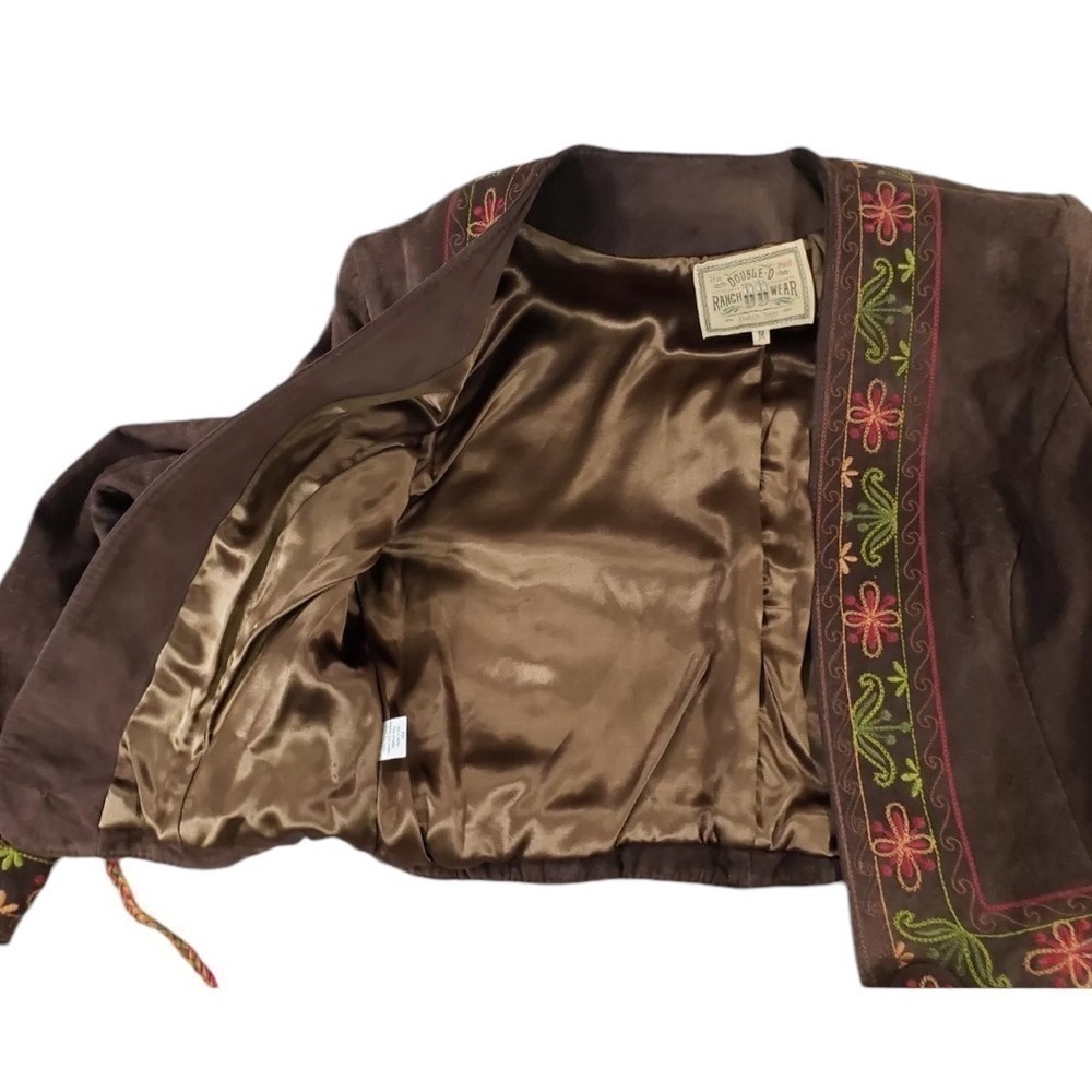 Double D Ranch Wear suede embroidered Peruvian Jacket limited edition RARE - Picture 4 of 14